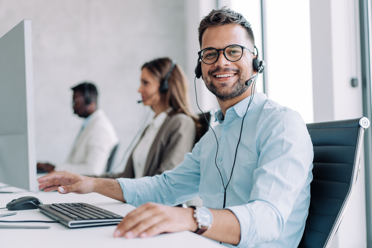 Call center workers.